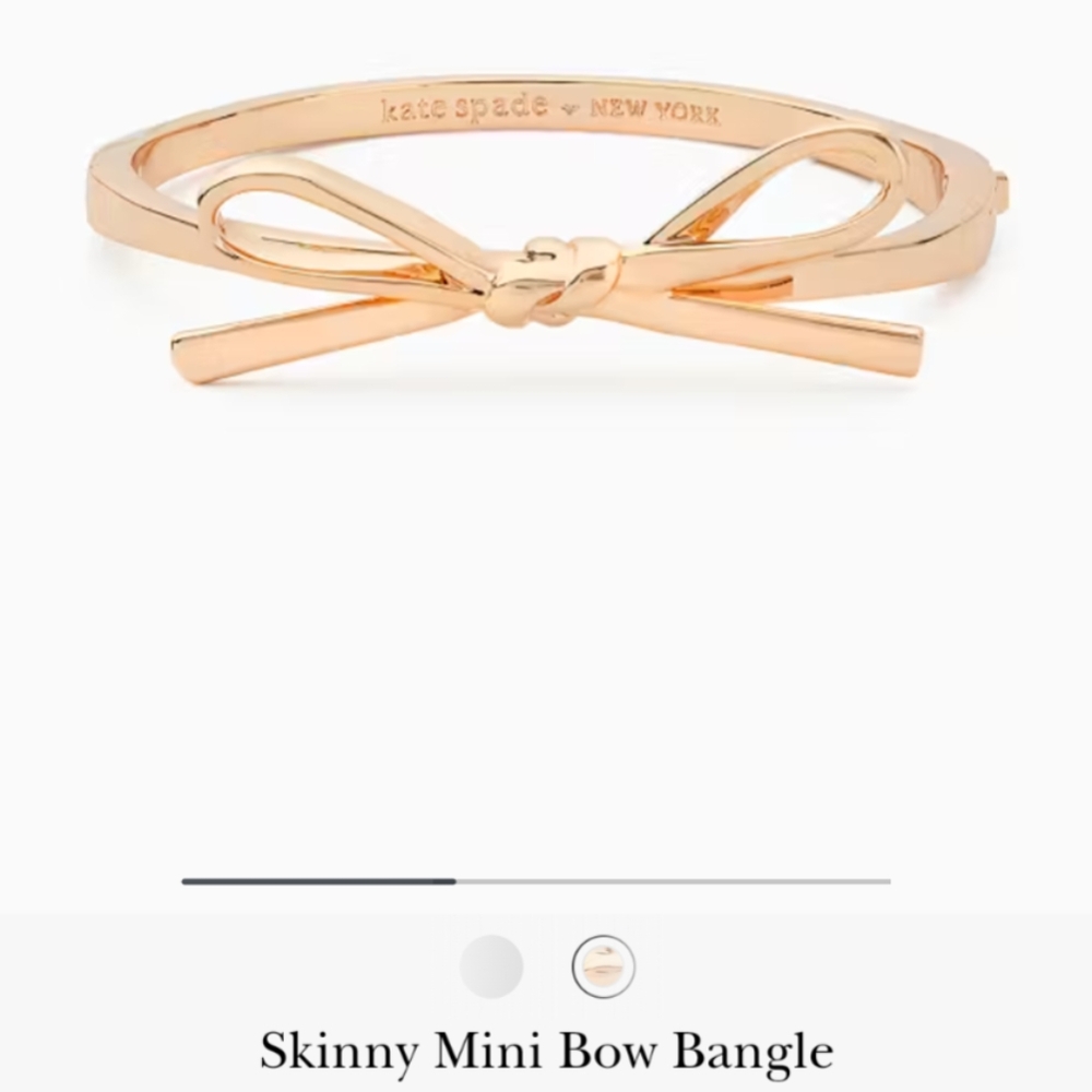 Kate Spade Skinny Mini Bow Bangle Rose Gold